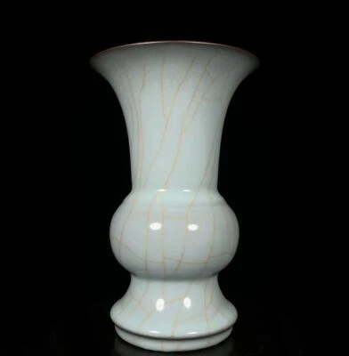 Old Chinese Guan Yao Guan Kiln Flower Gu Vase N49