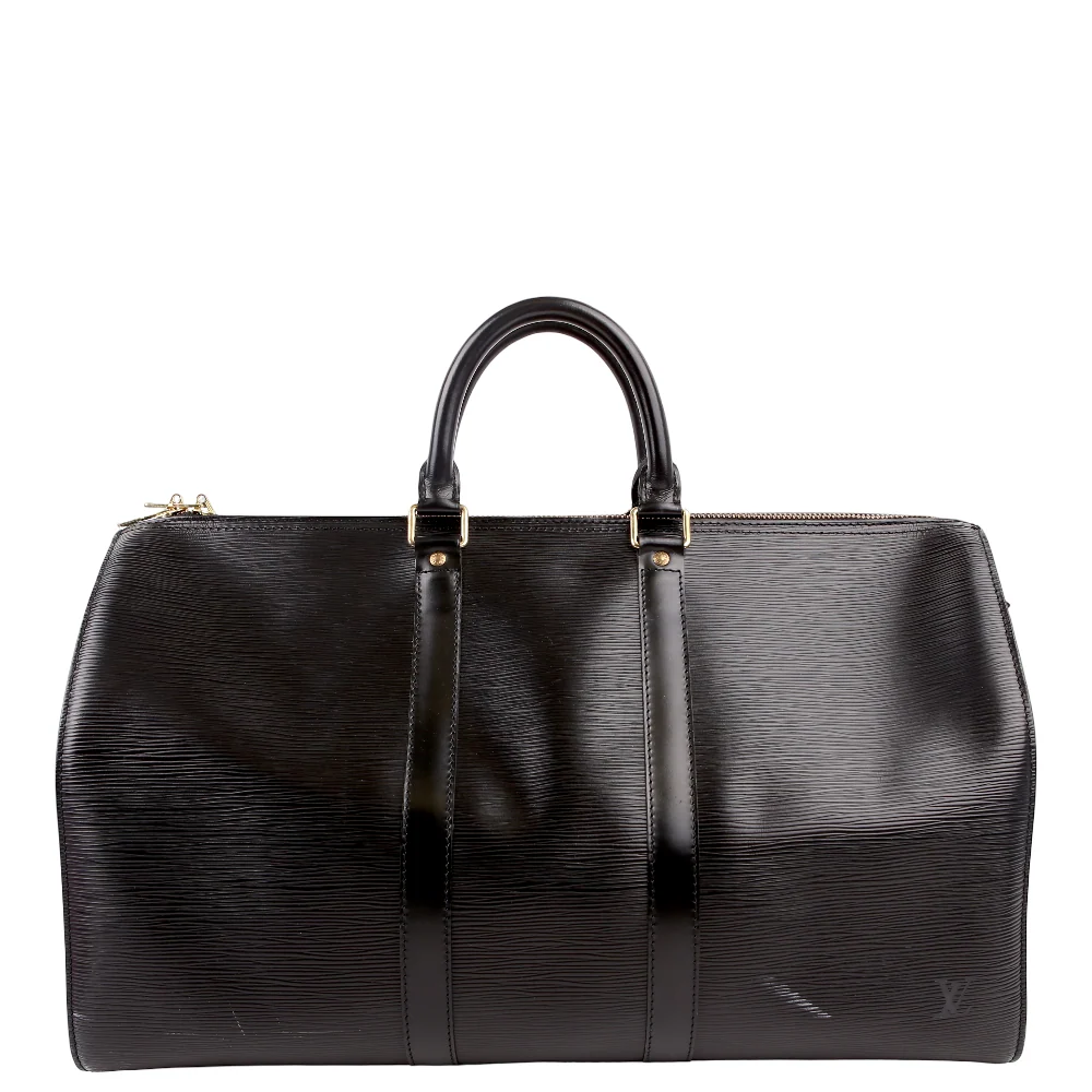 LOUIS VUITTON Keepall 45 Epi Black