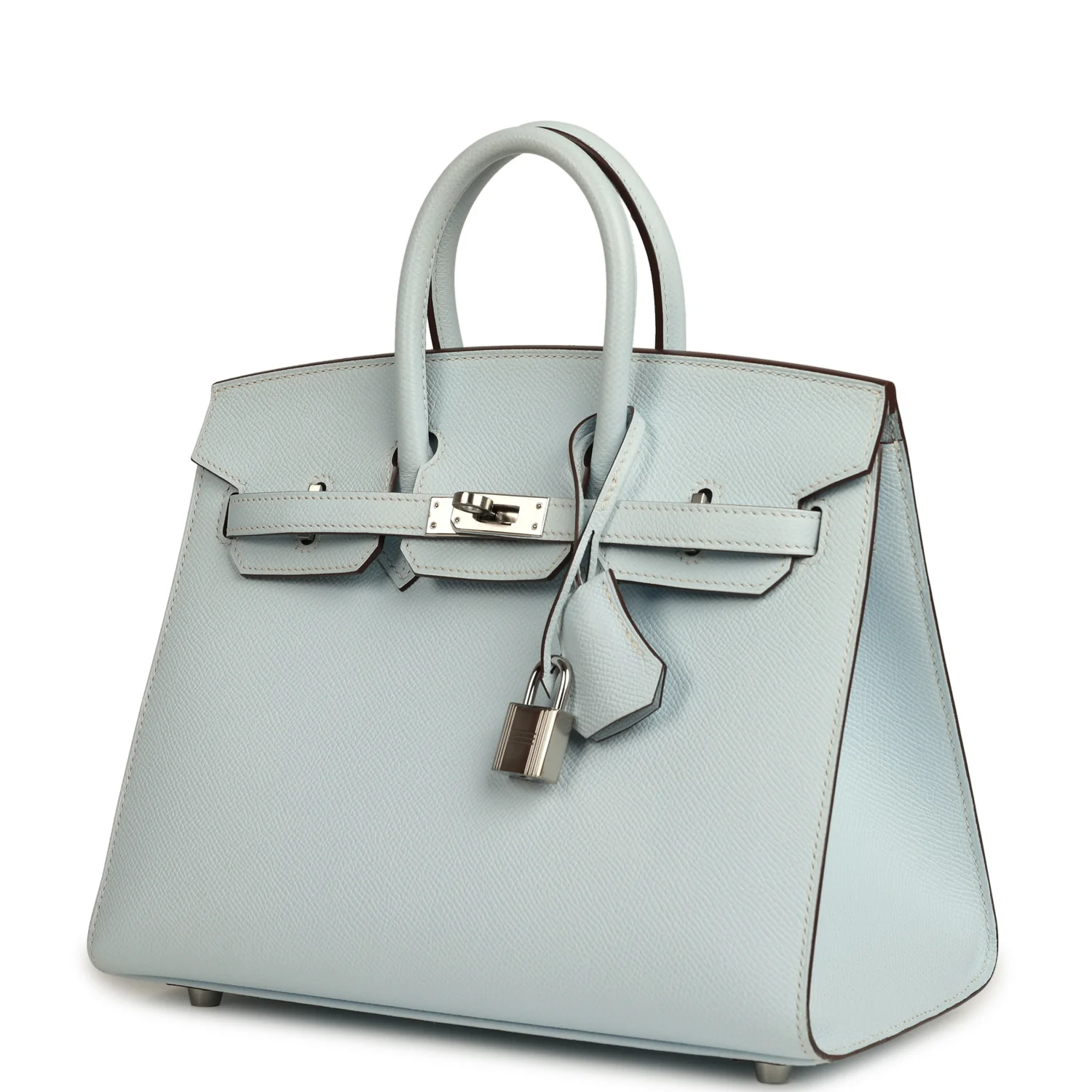 Hermes Birkin Sellier 25 Bleu Brume Epsom Palladium Hardware
