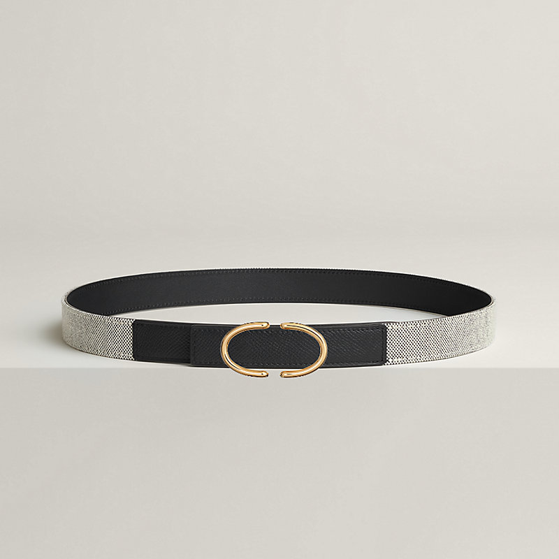 Cache-Cac'H belt buckle & Toile H Plume leather strap 24 mm