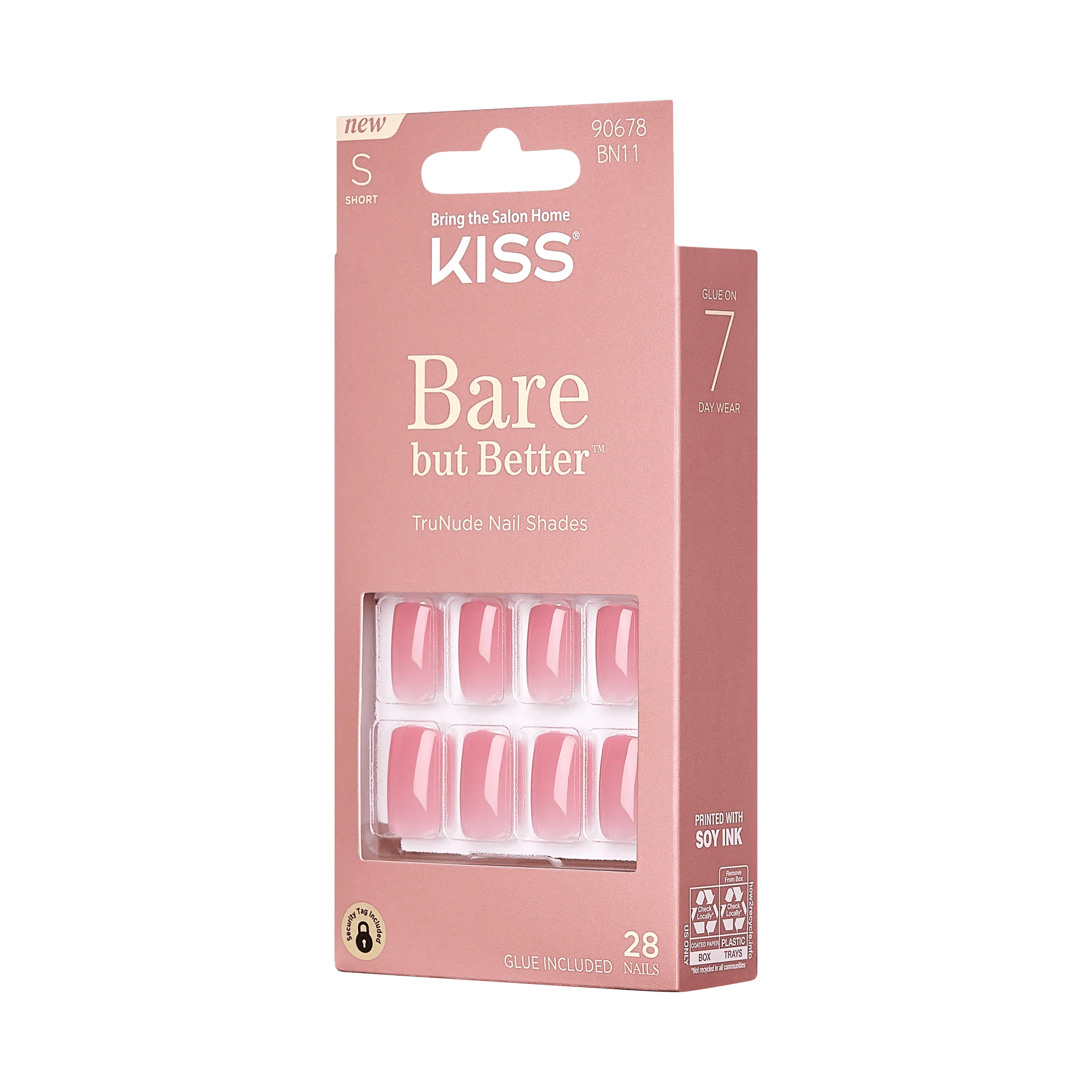 KISS Bare but Better Press On Glue Nails - So Natural