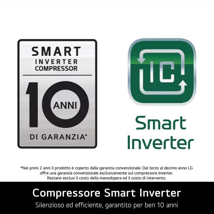 LG - Frigorifero combinato GBBW726CEV Classe C 465lt-Nero
