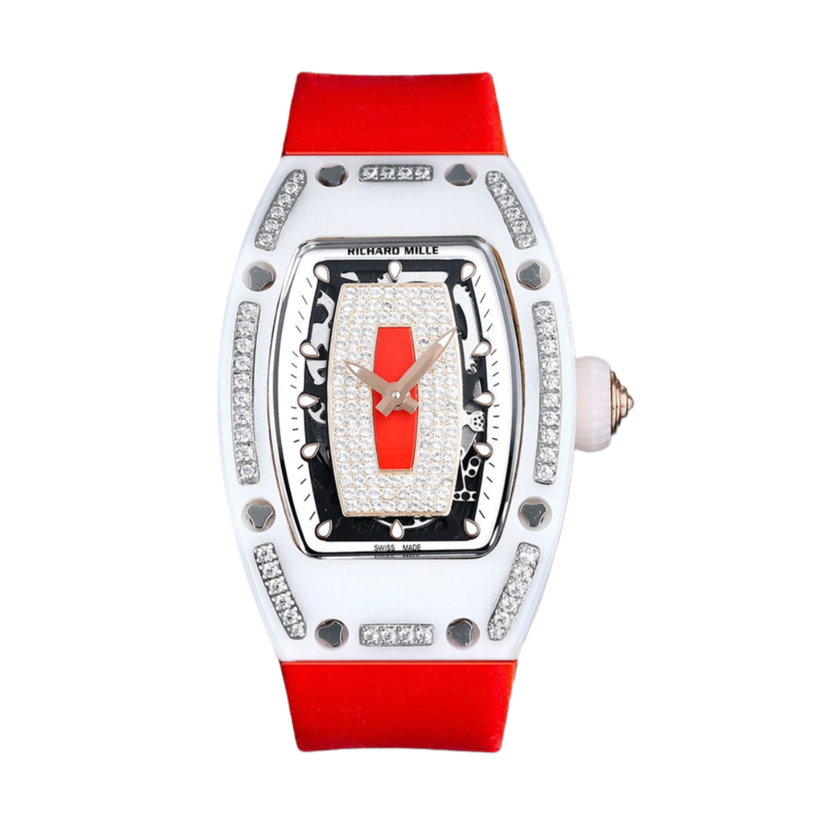 【7A Quality】Replica Richard Mille RM07-01 Super Clone Watch with Ceramic & Diamond Design