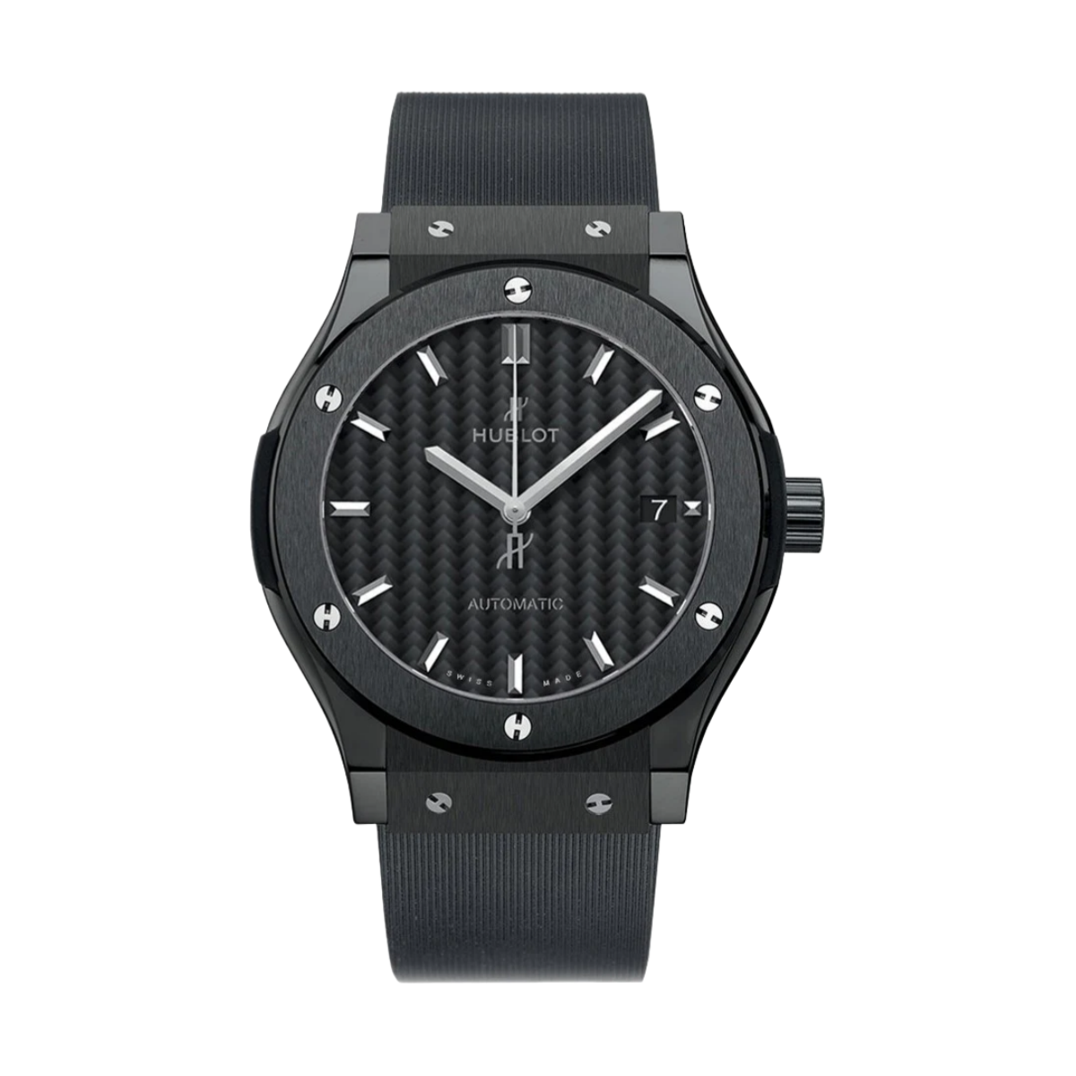 Hublot classic Fusion ceramic Black 42mm Carbon Dial JJz Base 542.CM.1770.RX