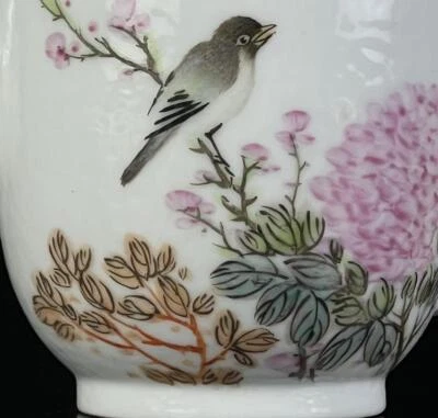 Wang Zhang Signed Old Chinese Famille Rose Vase Teapot W/peony flower Q284