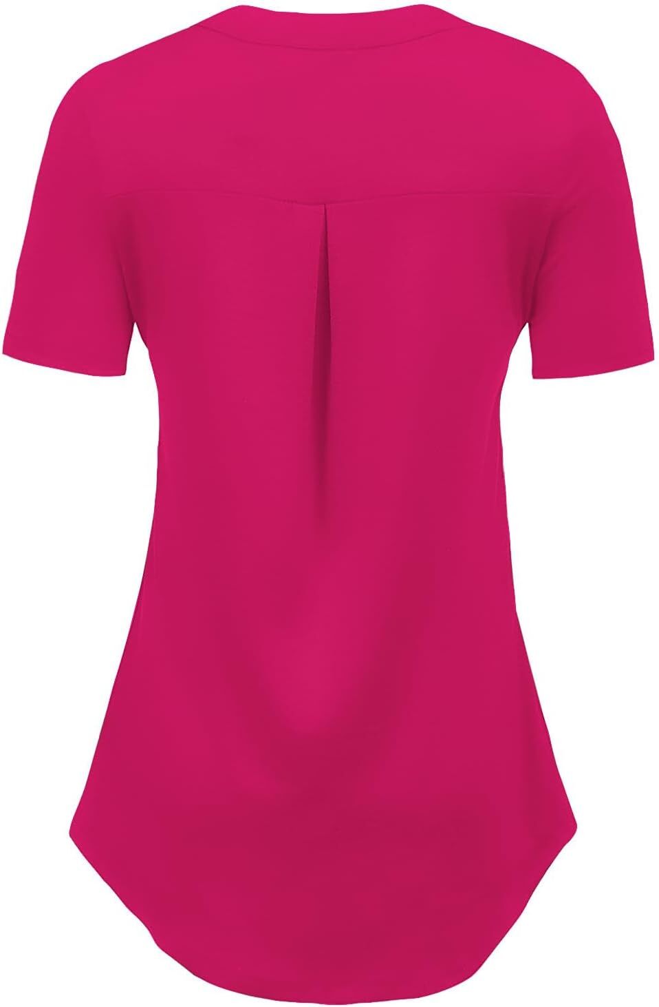 Damen Kurzarm Zip Quaste Long Shirt Business Casual Arbeit Büro Shirt