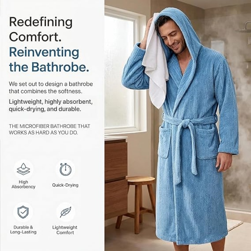 Men's Bathrobes with Hood