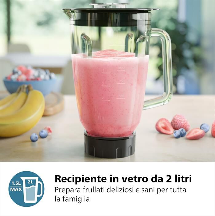 PHILIPS - Frullatore SERIE 5000 HR3041/00-Nero/Metallo