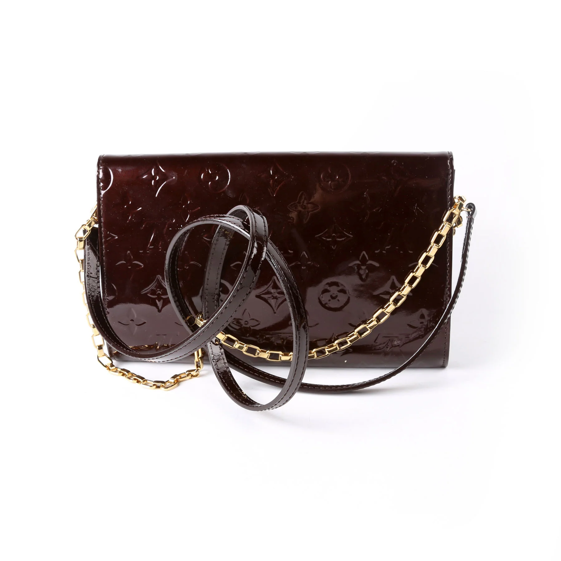 LOUIS VUITTON Ana Clutch Vernis Burgundy