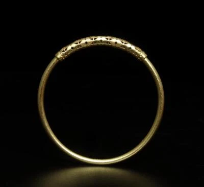 17G Old Chinese Carved Tibet Silver Bangle Bracelet 60MM