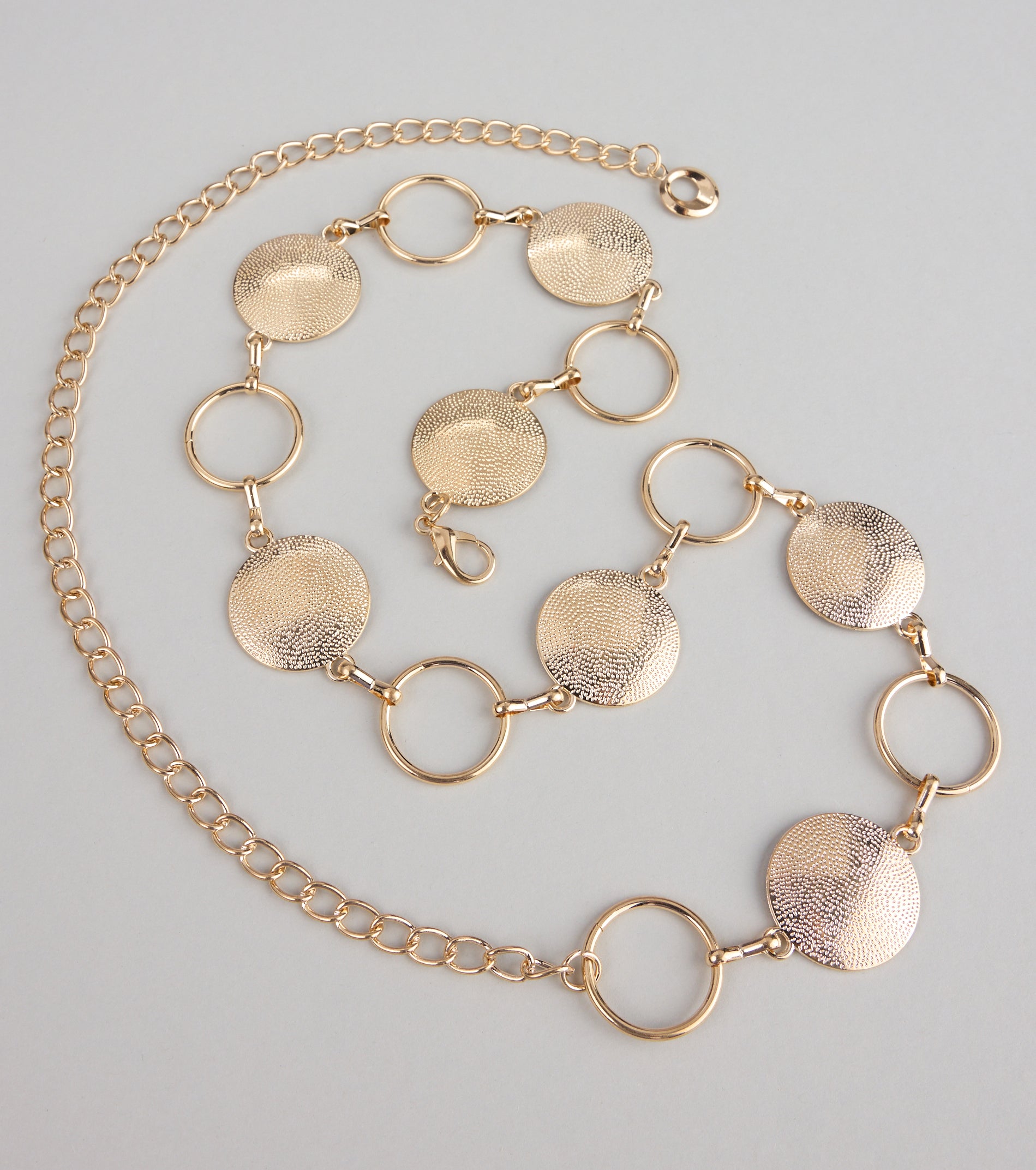 Looped In Luxe Disc Chain Belt