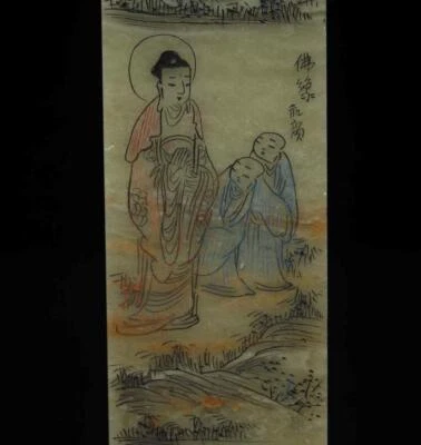 300G Signed Old Chinese Shoushan Stone Seal Stamp Statue w/Buddha