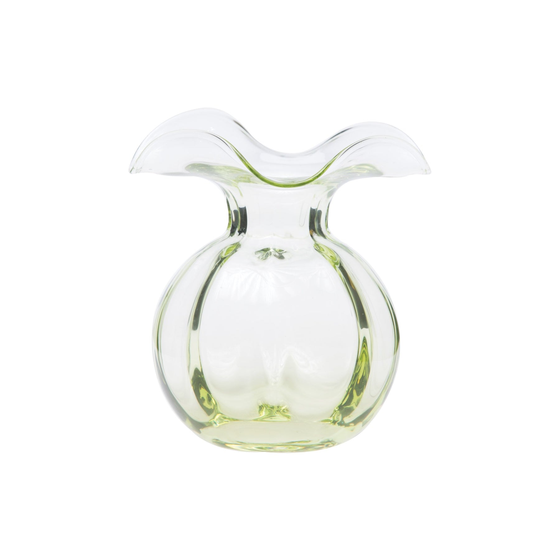 Floral Pattern Glass Aqua Bud Vase