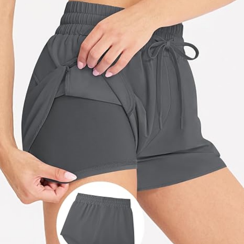 2 in 1 Womens Running Shorts 2.5