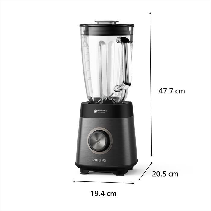 PHILIPS - Frullatore SERIE 5000 HR3041/00-Nero/Metallo