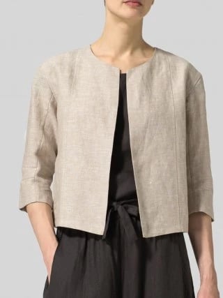 Cotton-Linen Cardigan Jacket