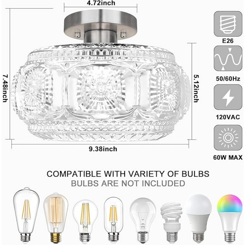 CIELUME Semi Flush Mount Ceiling Light