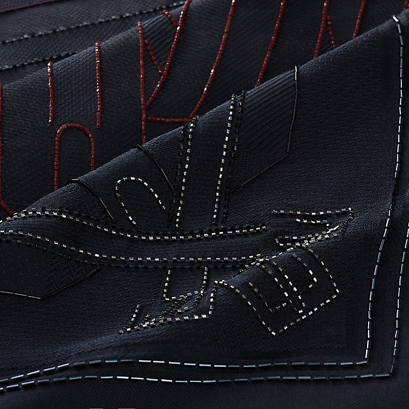 Les Sangles embroidered scarf 90