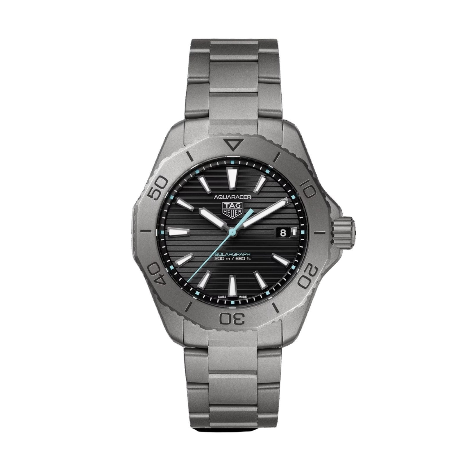 【7A Quality】TAG Heuer Aquaracer Professional 200 Solargraph 40mm Mens Watch Titanium WBP1180.BF0000