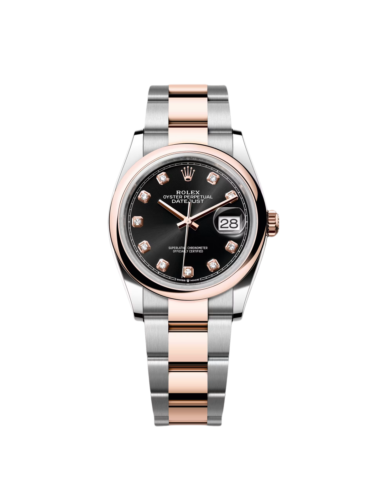 RLX  Datejust 36mm 126201 Bright Black Dial Jubilee Bracelet Watch