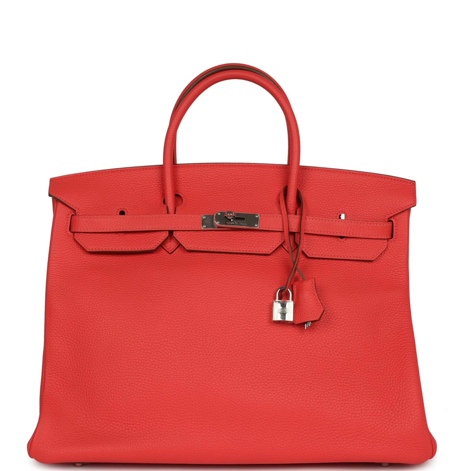 HERMÈS Birkin 40 Rose Jaipur Togo Palladium Hardware