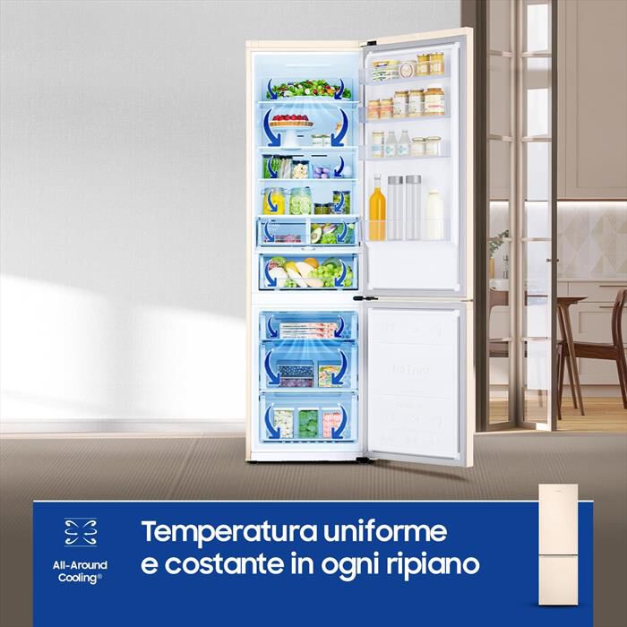 SAMSUNG - Frigorifero combinato RB38C603DEL/EF ClasseD 390lt-SABBIA