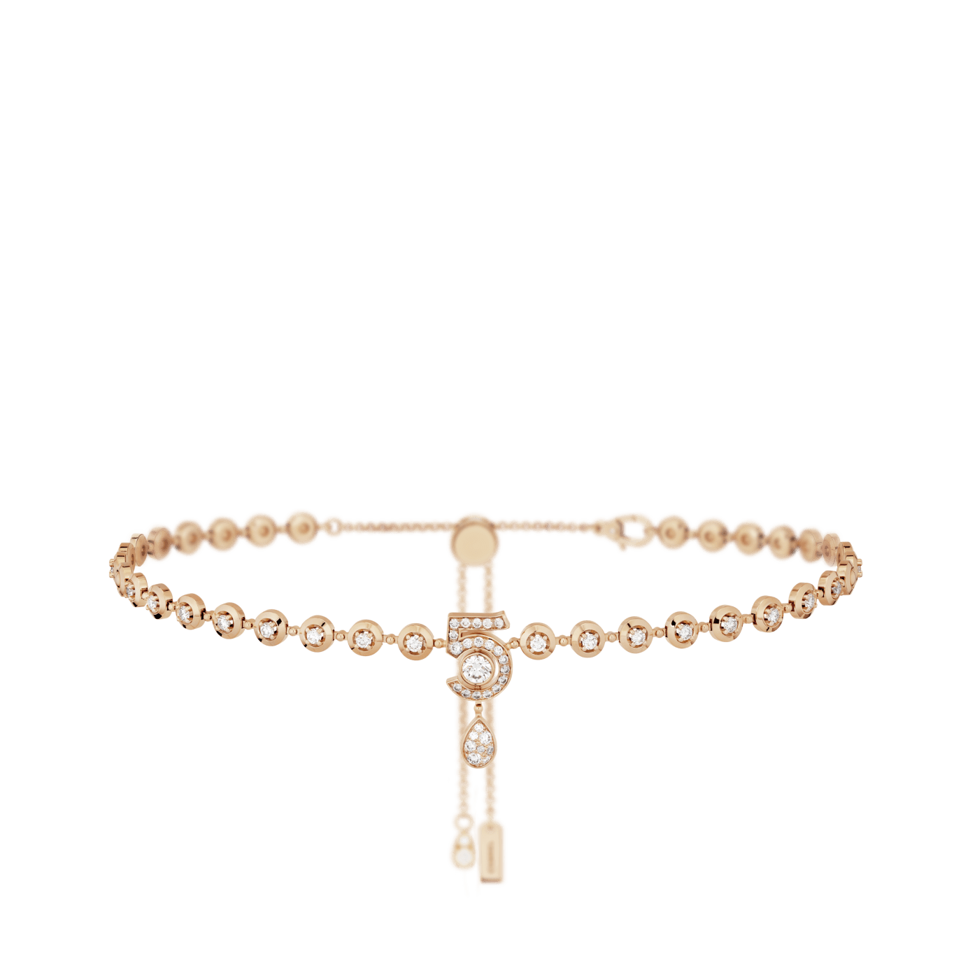 Eternal N°5 diamond line necklace