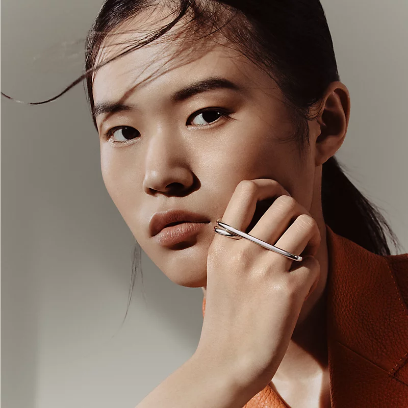 Chaine d'ancre Punk triple ring