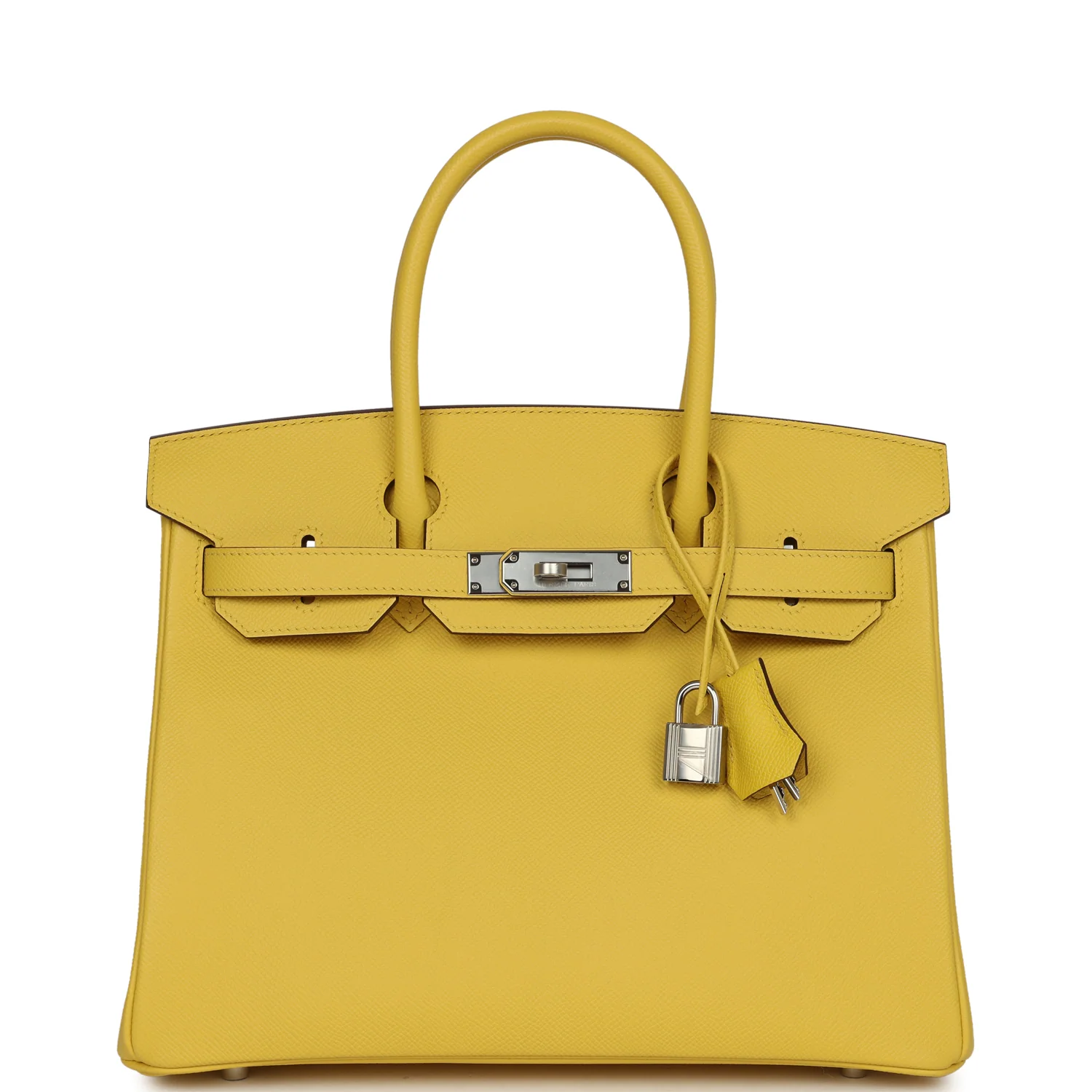 HERMÈS Birkin 30 Jaune De Naples Epsom Palladium Hardware