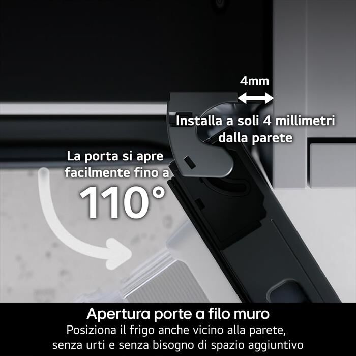 LG - Frigorifero combinato GBBS727CMB Classe C 375lt-Argento
