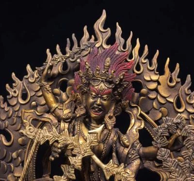 36CM Old Chinese Bronze Statue Buddha N1656