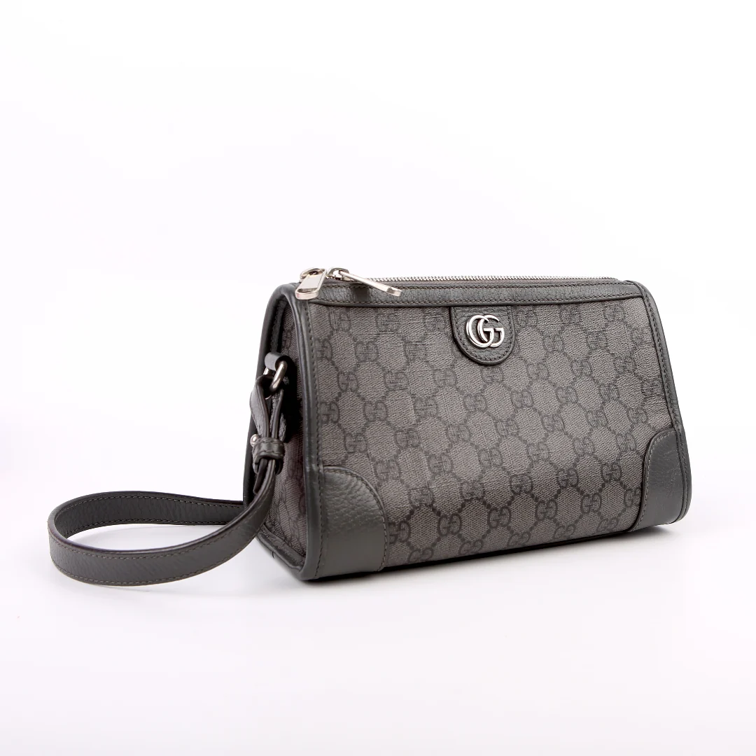 GUCCI 752581 GG Supreme Ophidia Messenger Gray