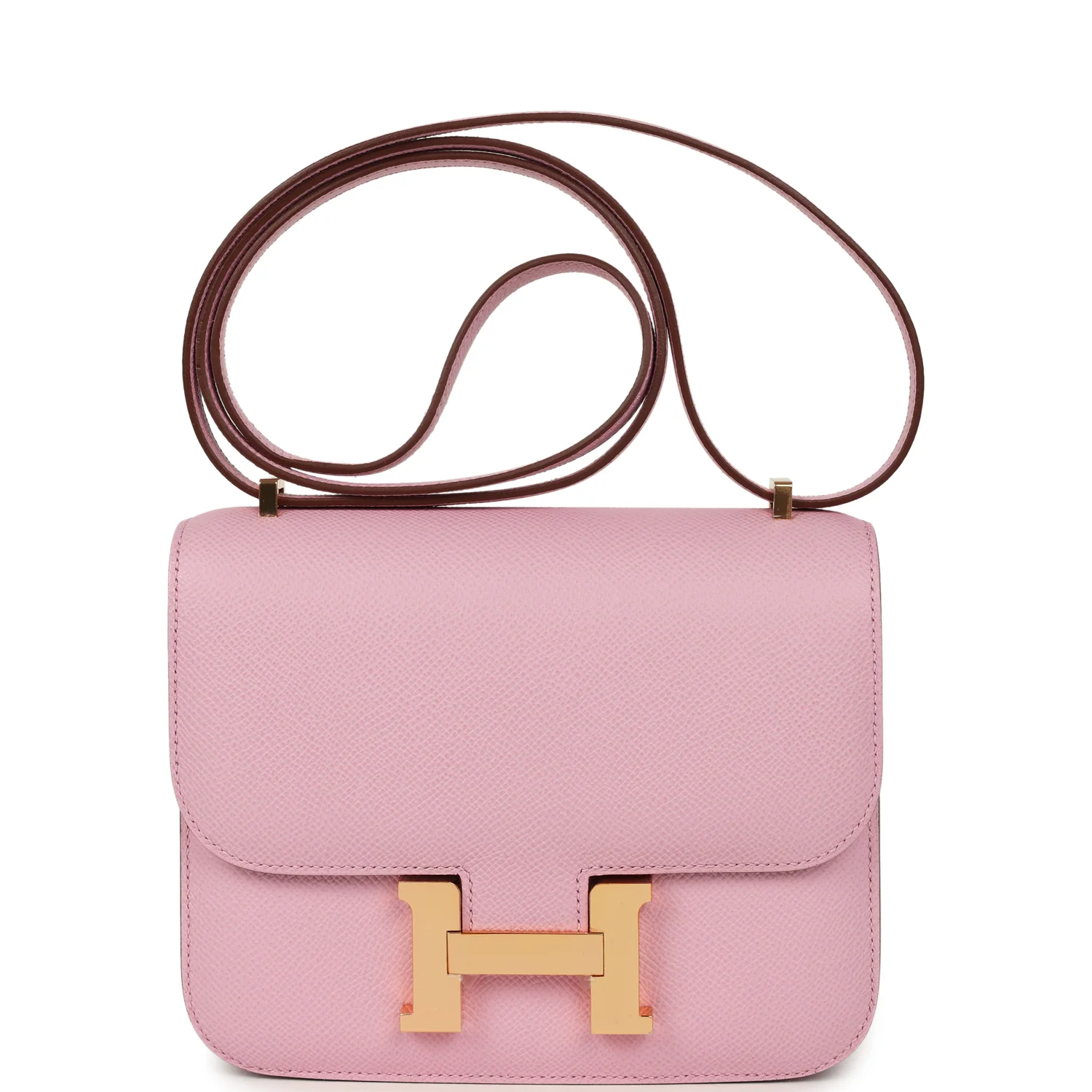 HERMÈS Constance 18 Mauve Sylvestre Epsom Rose Gold Hardware