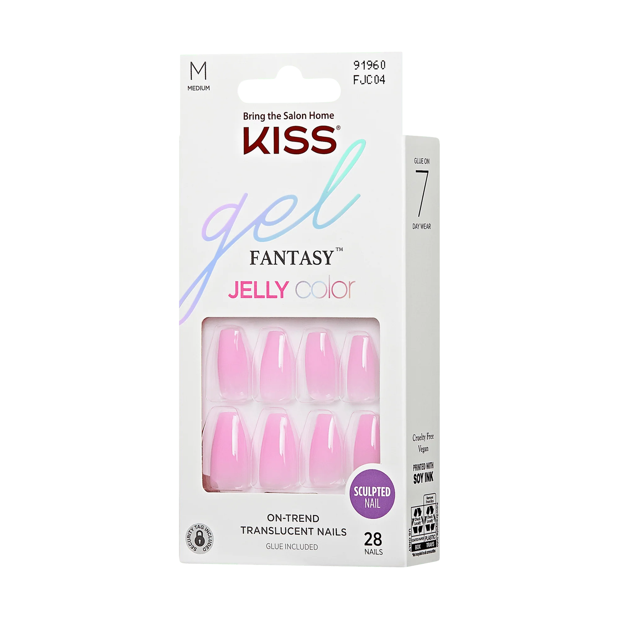 KISS Gel Fantasy Jelly Color Press On Glue Nails - Jelly Case