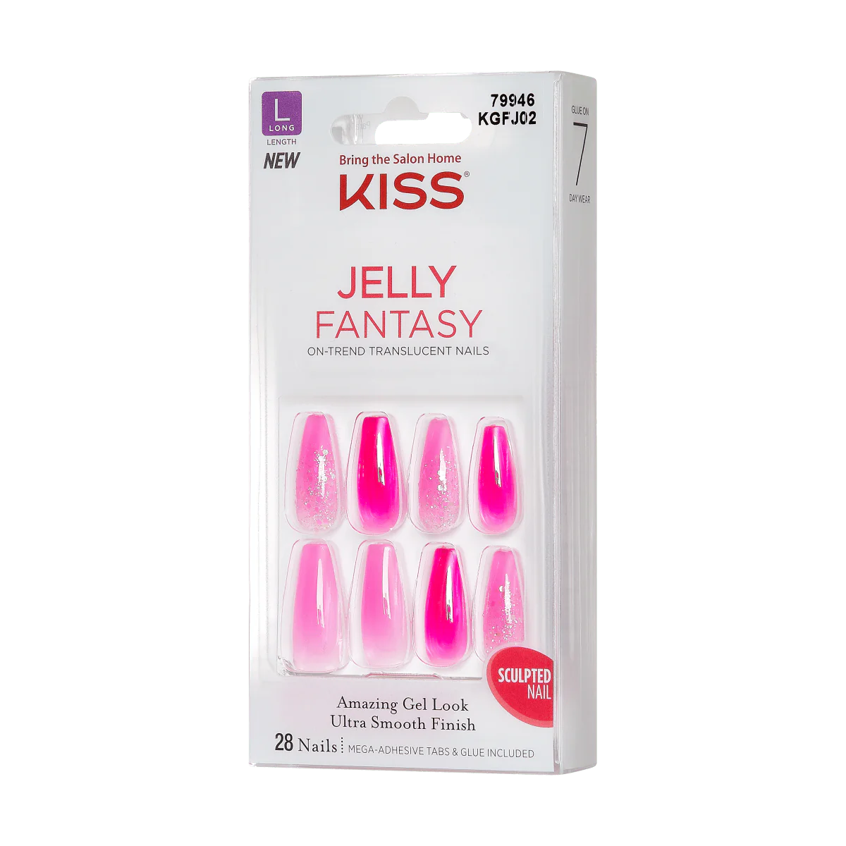 KISS Gel Fantasy Press On Glue Nails - Jelly Baby