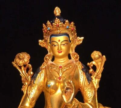 21CM Old Chinese Bronze Statue Buddha N1639