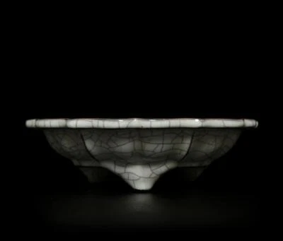 Xuanhe Signed Old Chinese Ru Yao Ru Kiln Brush Washer w/poem