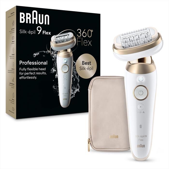 BRAUN - Epilatore SILK-ÉPIL 9 9-011-BIANCO/ORO