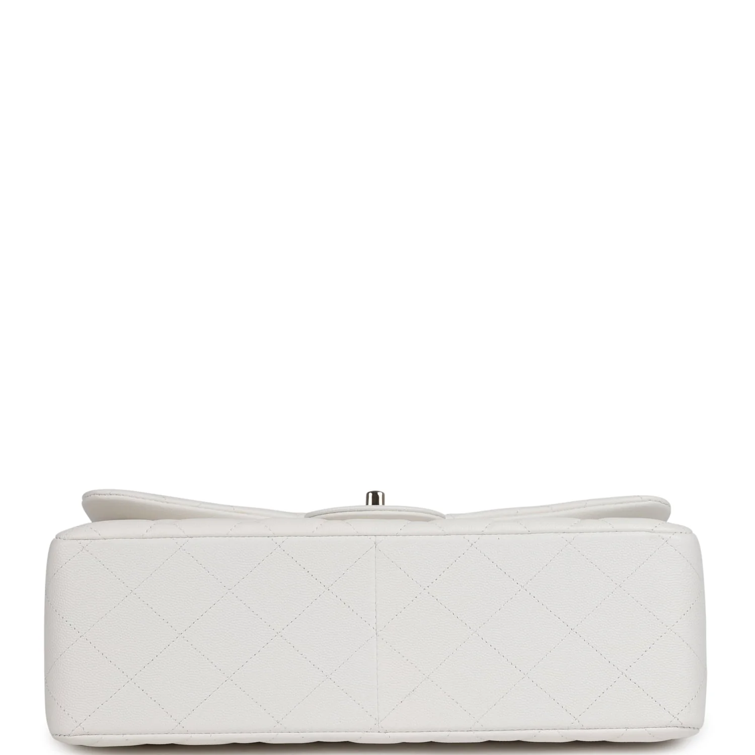 Chanel Jumbo Classic Double Flap White Caviar Light Gold Hardware