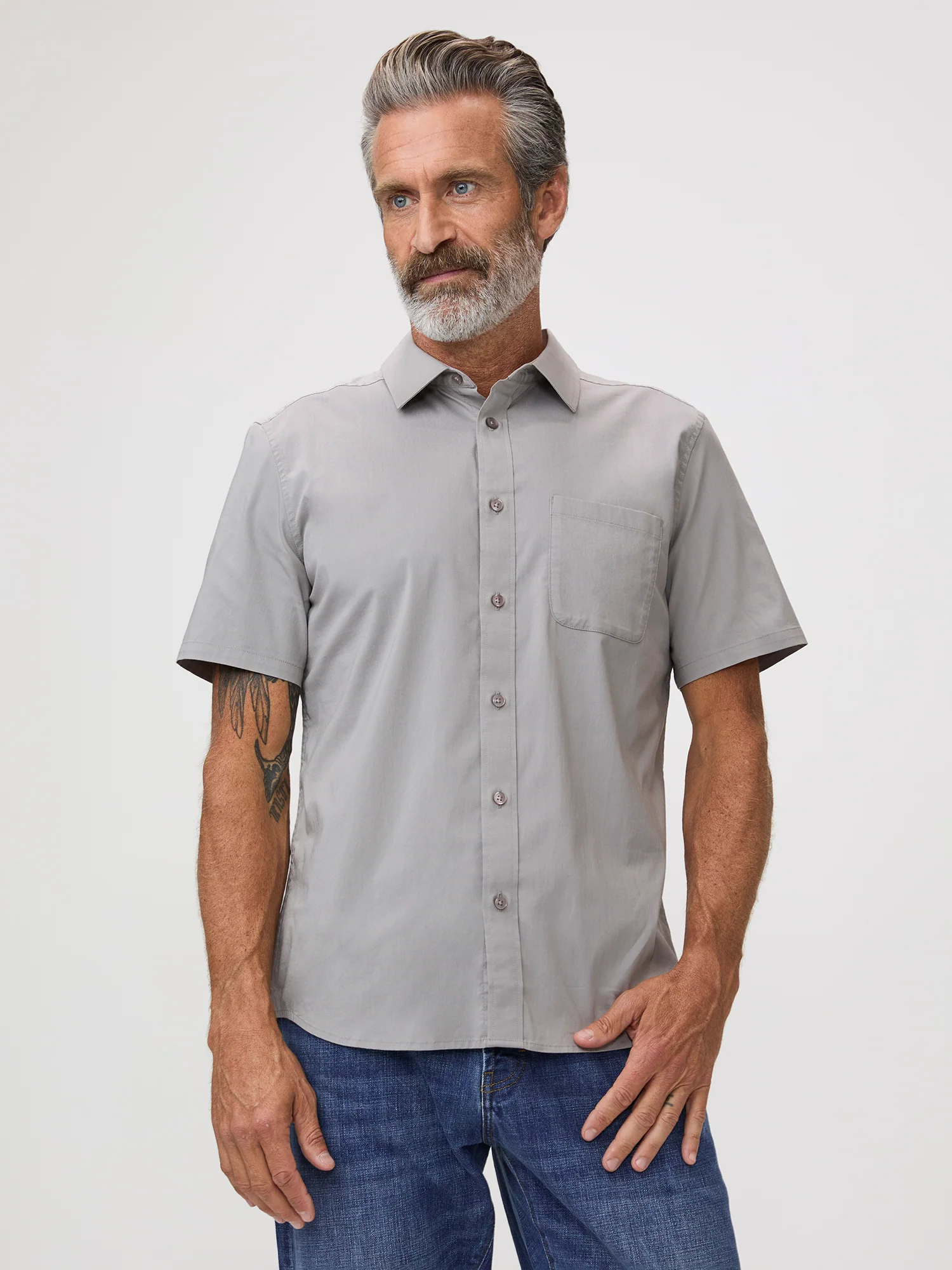 Vintage Grey All Day Short Sleeve Shirt