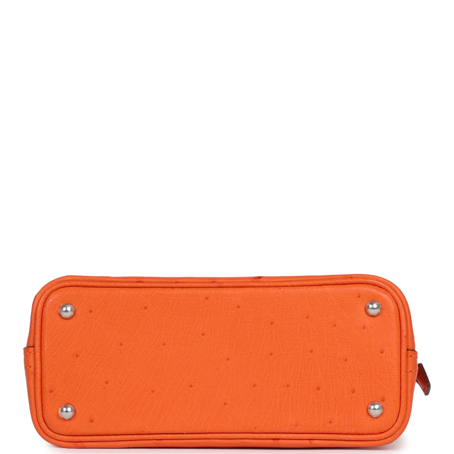 Hermes 1923 Bolide Mini Tangerine Ostrich Palladium Hardware