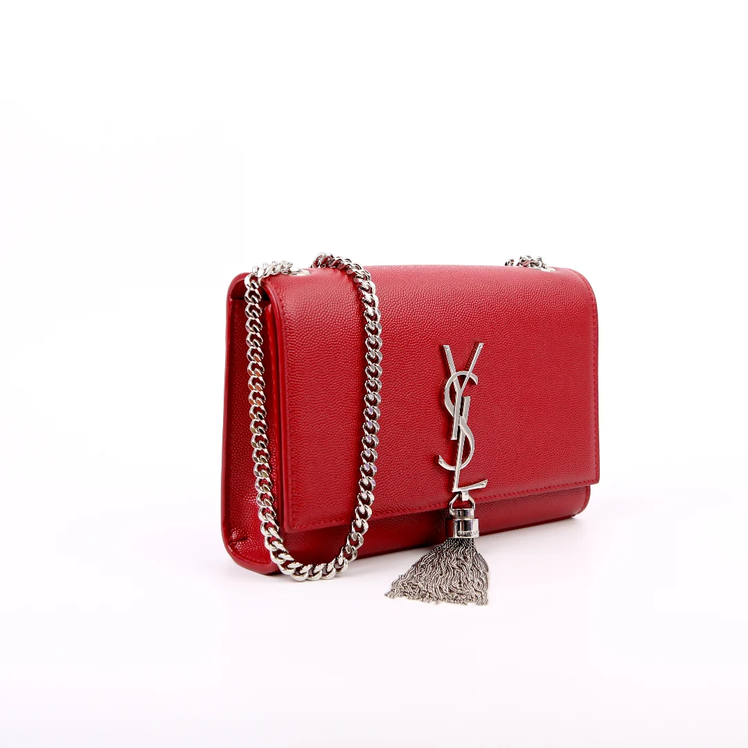 Kate Tassel Satchel Small 474366 Red/Silver