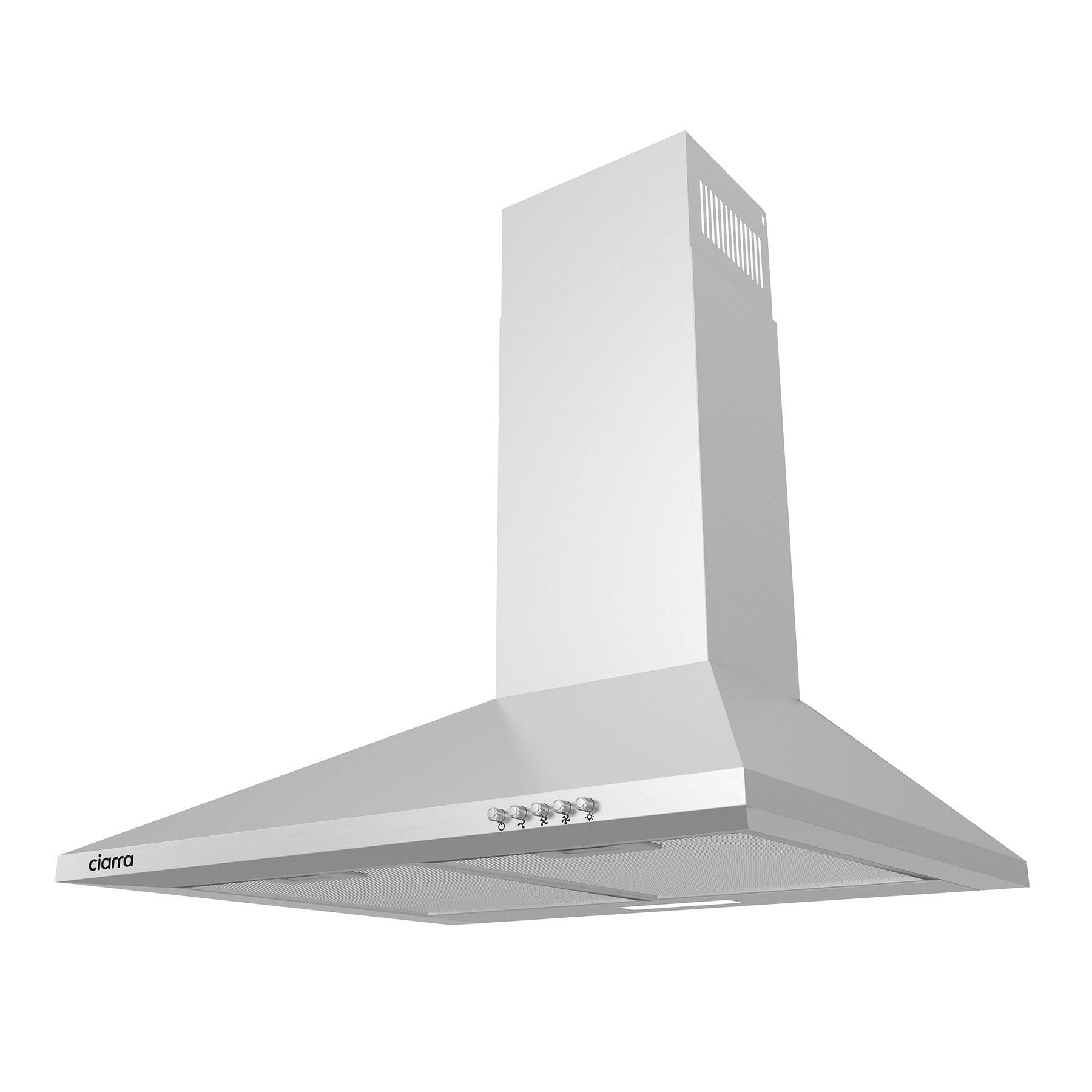 Ciarra Cappa a parete piramide 60cm CBCS6201-OW