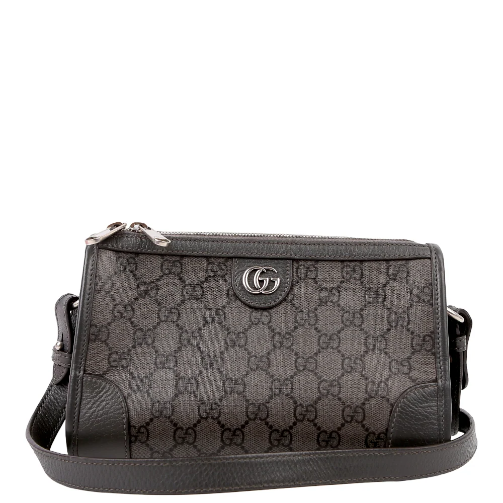 GUCCI 752581 GG Supreme Ophidia Messenger Gray