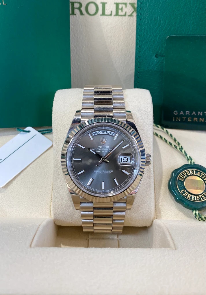 RLX  Day-Date 40mm Slate Diamonds Dial  228236-0013