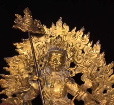 31CM Old Chinese Bronze Statue Buddha N1726