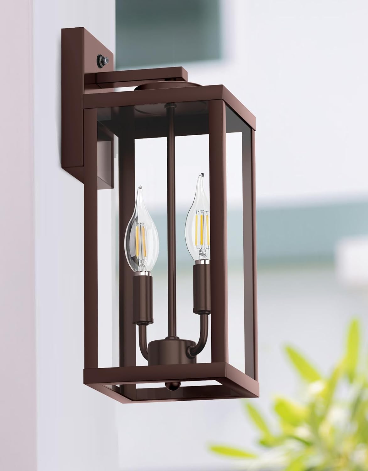 Dusk to Dawn Outdoor Wall Sconce 2-Light
