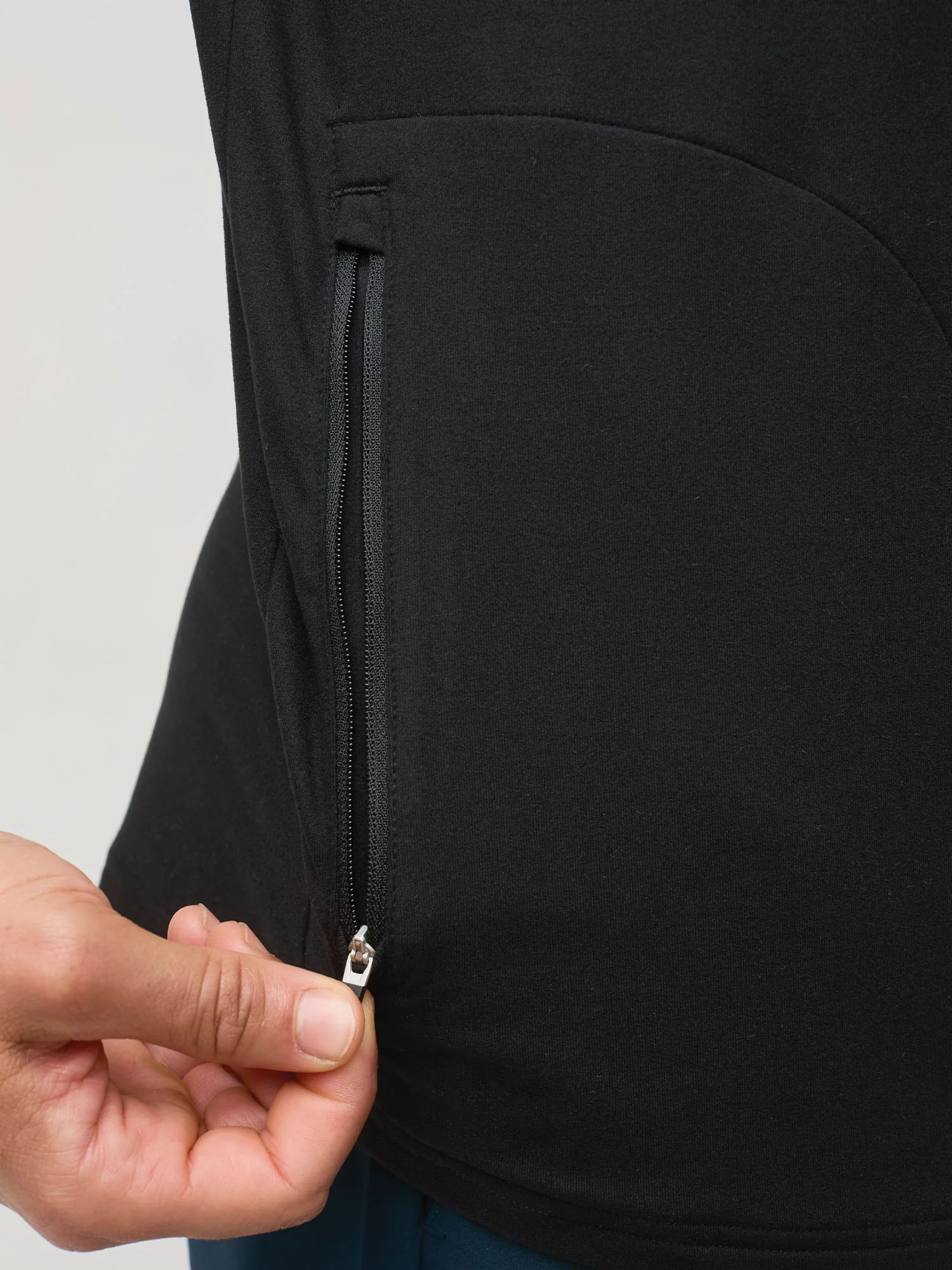 Black Tech Pullover Hoodie