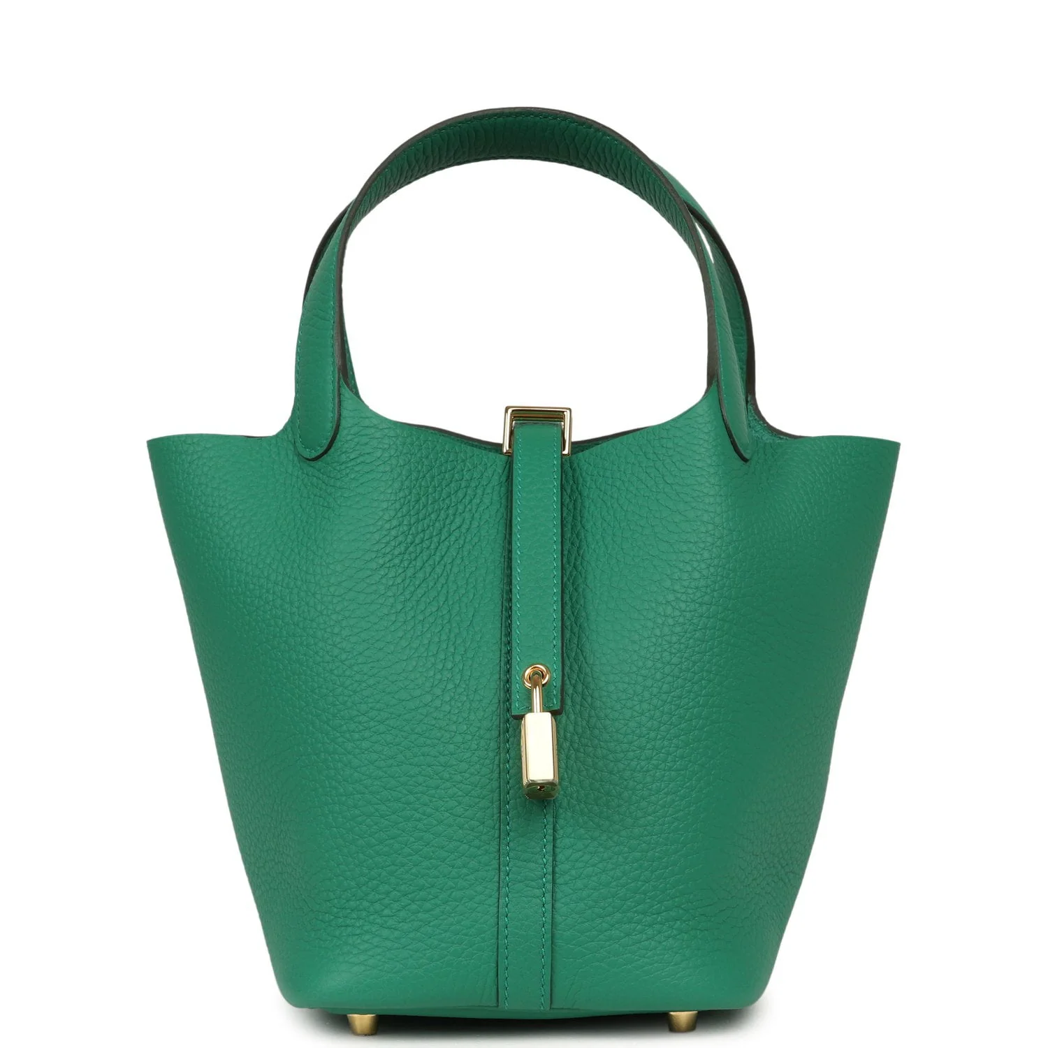 HERMÈS Picotin Lock 18 Vert Vertigo Clemence Gold Hardware