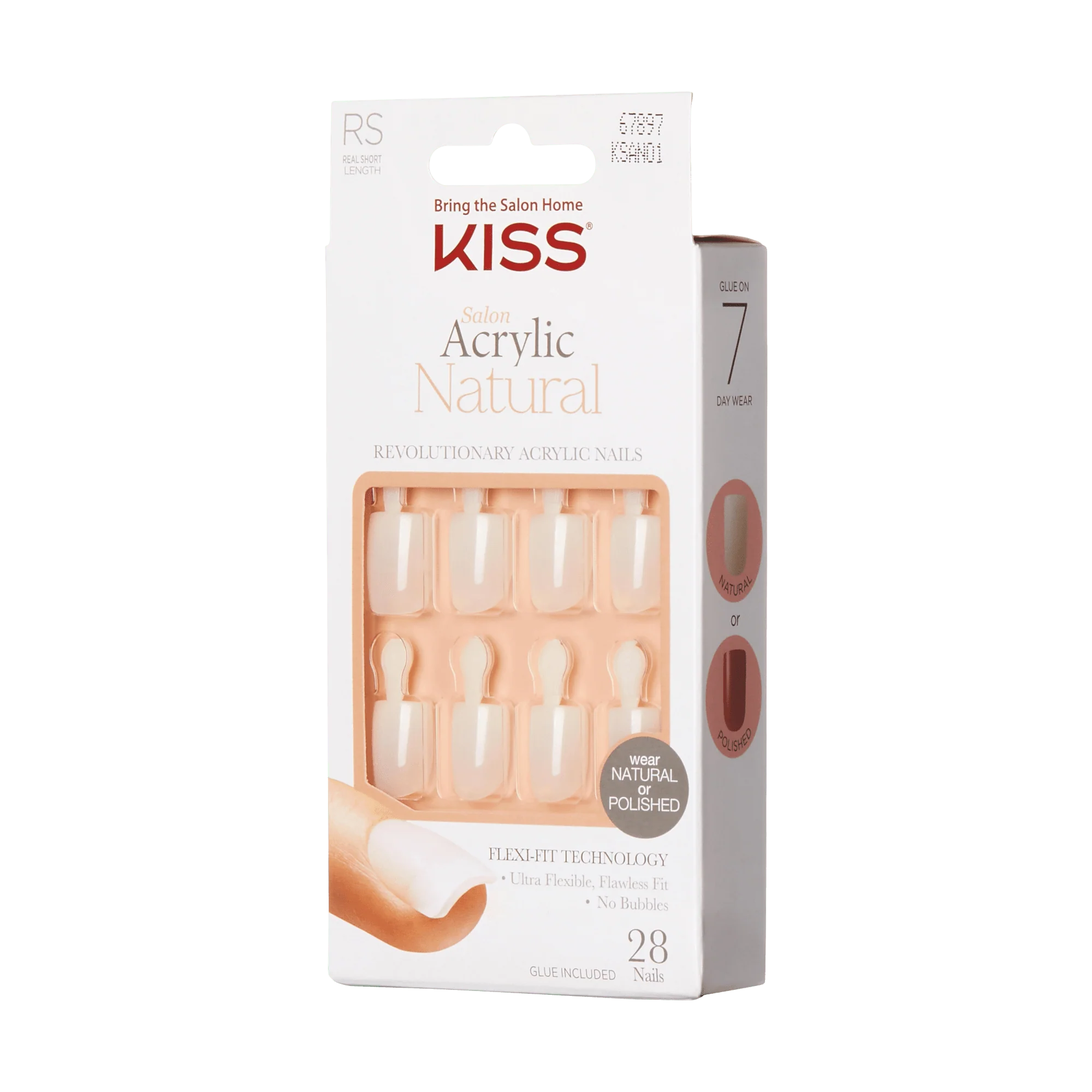 KISS Salon Acrylic Natural Press On Glue Nails - Brief Encounter